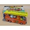 Image 3 : Tin Toy Friction Drive Japan FIRE ENGINE with RISING LADDER in ORIGINAL BOX very clean