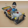 Image 1 : Tin Toy Battery Drive POLICE CAR Japan Made very clean