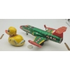 Image 2 : 2 TIN TOYS LEHMAN DUCK USAF FIGHTER JET FRICTION MOTOR