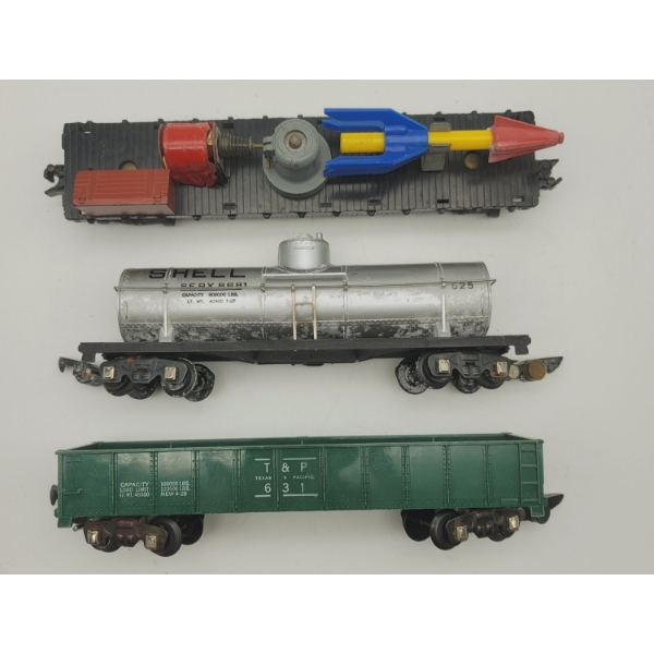 3 American Flyer Freight Cars Good Condition