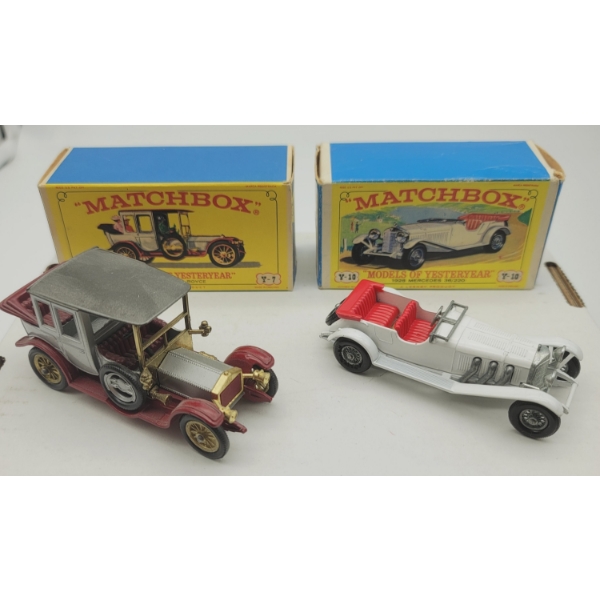 Early Matchbox Models of Yesteryear no. 7 & no.10 with Original Boxes