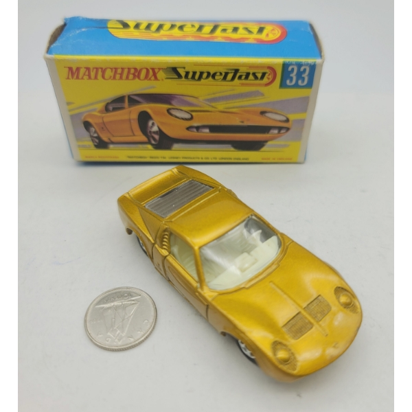 Matchbox Superfast #33 LAMBORGHINI MIURA P400 in Original Box Great Condition