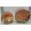 Image 1 : 2 Large Product Advertising Tins Riley's Rum & Butter Toffees