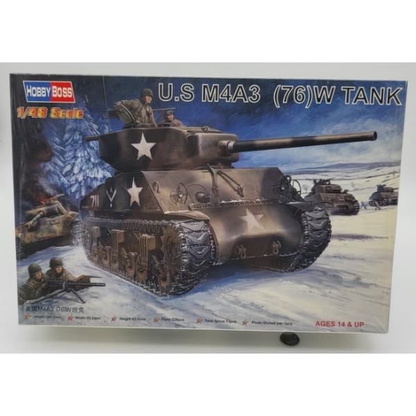 Hobby Boss US M4A3 Medium Tank Model Kit Sealed 1/48 Scale 