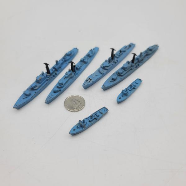 Tri-ang Minic Ships 6 ROYAL NAVY SHIPS