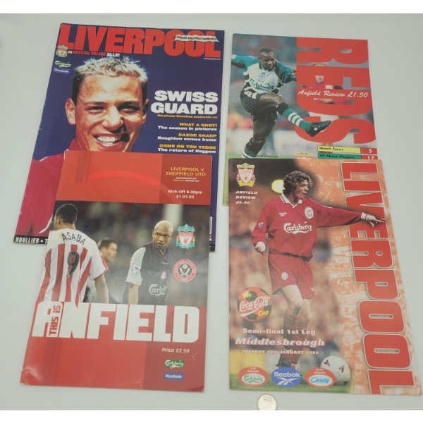 4 LIVERPOOL FC FOOTBAL/SOCCER PROGRAM