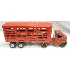 Image 4 : Vintage TONKA TOYS Pressed Steel Tractor and Livestock Trailer