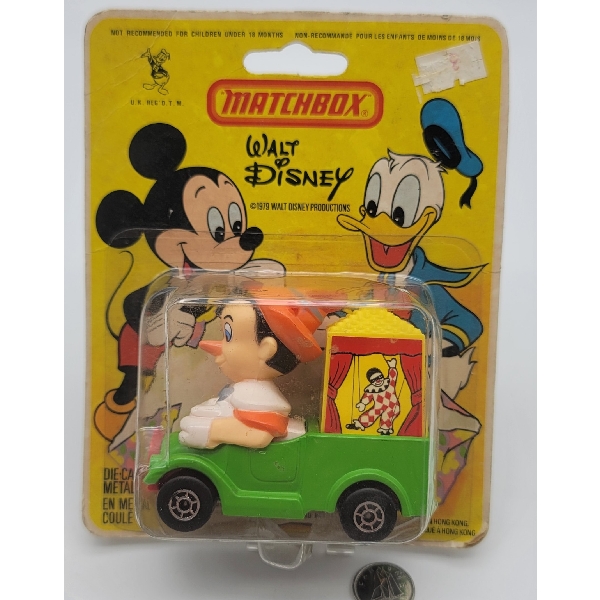 Matchbox 1979 Walt Disney #7 Pinocchio Pick Up Truck in Original Package