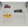 Image 1 : Clear Plexi Glass Display Steps Models not Included 14"Lx10"Dx10"H Flat Pack for Shipping