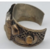 Image 2 : NAVAJO Tino Watch with Amber Stones Metal Bracelet Cuff Possible Silver