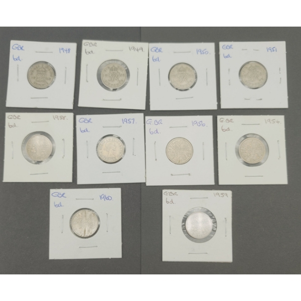 10 GB SIX PENCE COINS  