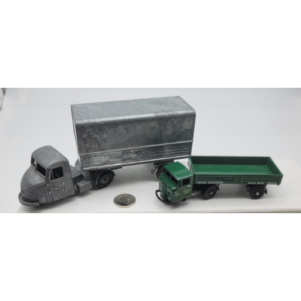2 Three Wheeled Trucks with Trailers