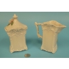 Image 8 : Ornate Porcelain Cockatoo Coffee Pot with Creamer & Sugar Bowl Artist Shellie Kirkendall