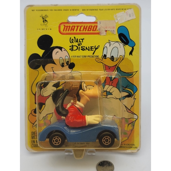 Matchbox 1979 Walt Disney #9 Goofy Automobile in Original Package