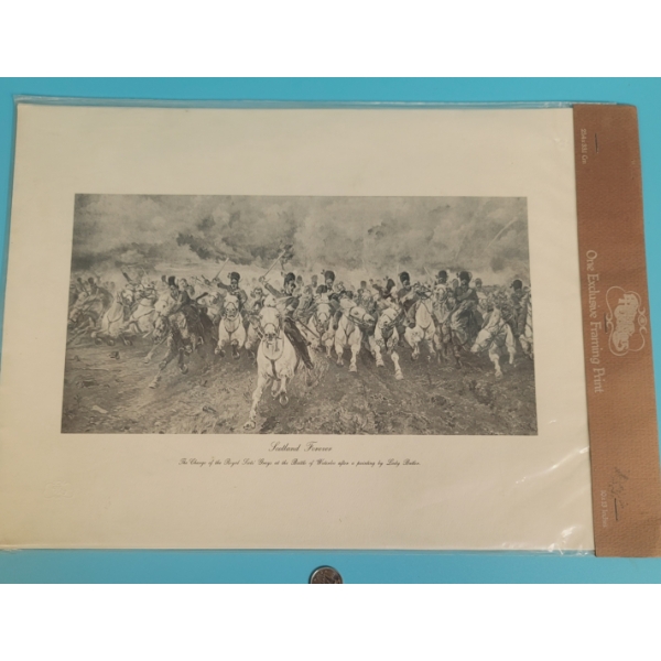 SCOTLAND FOREVER PRINT Charge of the Royal Scots at Waterloo
