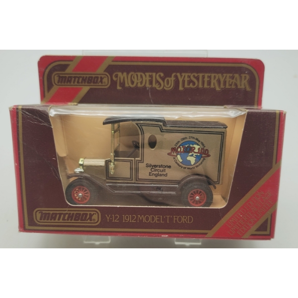 Models of Yesteryear 1912 MOTOR 100 SILVERSTONE RACE CIRCUIT MODEL T FORD VAN in Original Box