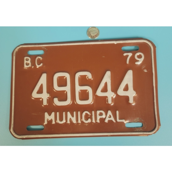 MUNICIPAL SMALL LICENSE PLATE
