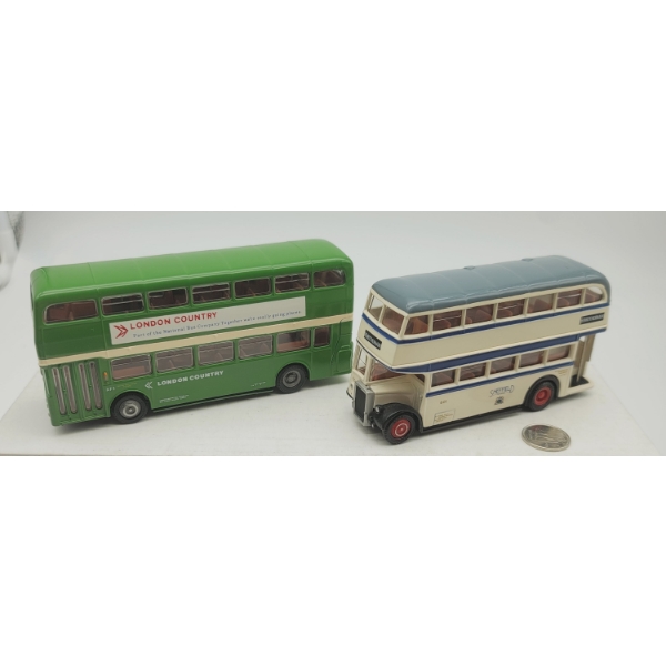 2  DOUBLE DECKER BUSES