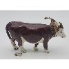 Image 2 : Vintage Heavy Hollow Cast Metal Ploughing Cow Figurine