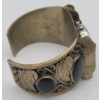 Image 2 : NAVAJO Tino Watch with Black Malachite Stones Metal Bracelet Cuff Possible Silver