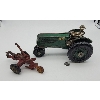 Image 4 : ANTIQUE 1930s ARCADE CAST IRON Oliver 70 Crop Row Farm Tractor and Arcade Oliver Farm Tractor imple