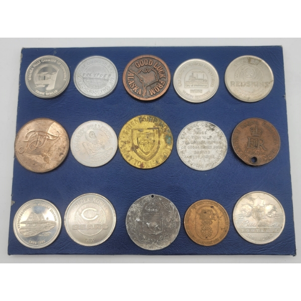 15 Assorted Trade Dollars Location NFL Tokens