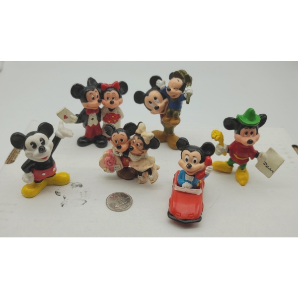 6 MICKEY & MINNIE MOUSE DISNEY FIGURES