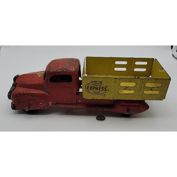 Vintage Lincoln Toys Pressed Steel Stake Truck