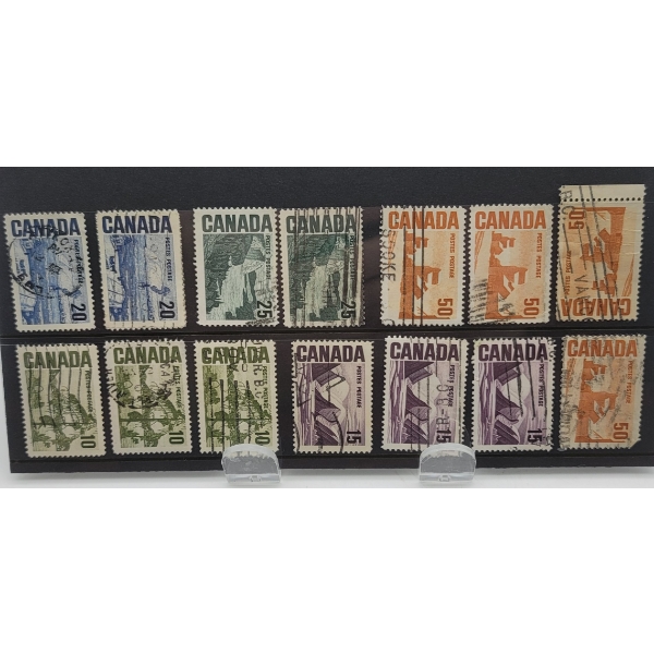 14 Canada Centennial Issue Stamps 1967