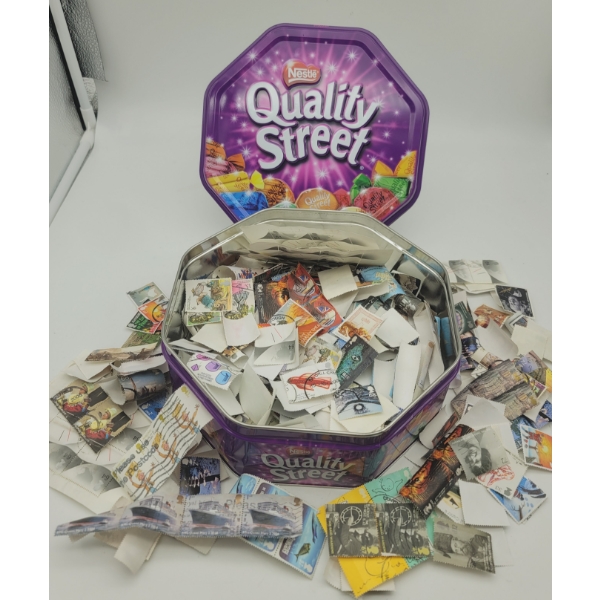 Large Tin of Great Britain Stamps