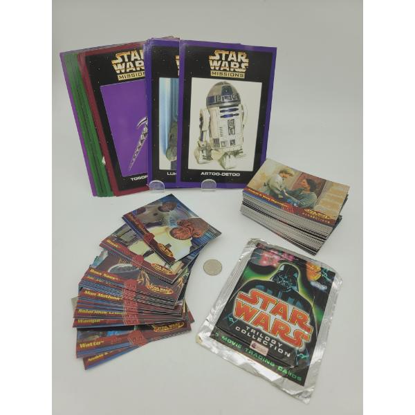 Assorted STAR WARS Trading Cards, 1 Sealed Pack Diff. Sizes