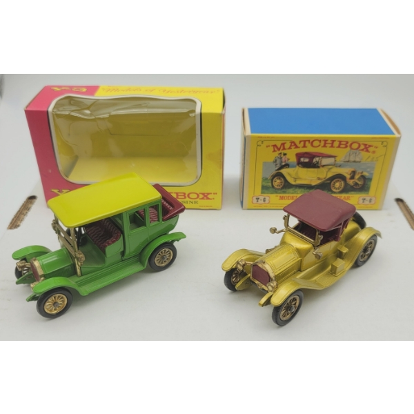 Early Matchbox Models of Yesteryear no. 3 & no.6 with Original Boxes