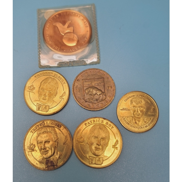4 2010 OLYMPIC HOCKEY TOKEN + 2 OTHERS