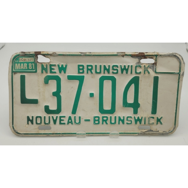 NEW BRUNSWICK LICENSE PLATE