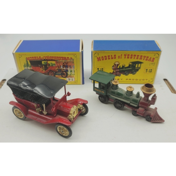 Early Lesney Models of Yesteryear no. 1 & no.13 with Original Boxes