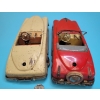 Image 1 : 2 Tin Toy Cars  Good for Parts Clock Work Motors Made in US Zone Germany
