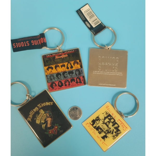 4 Official Rolling Stones Key Rings