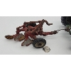 Image 3 : ANTIQUE 1930s ARCADE CAST IRON Oliver 70 Crop Row Farm Tractor and Arcade Oliver Farm Tractor imple