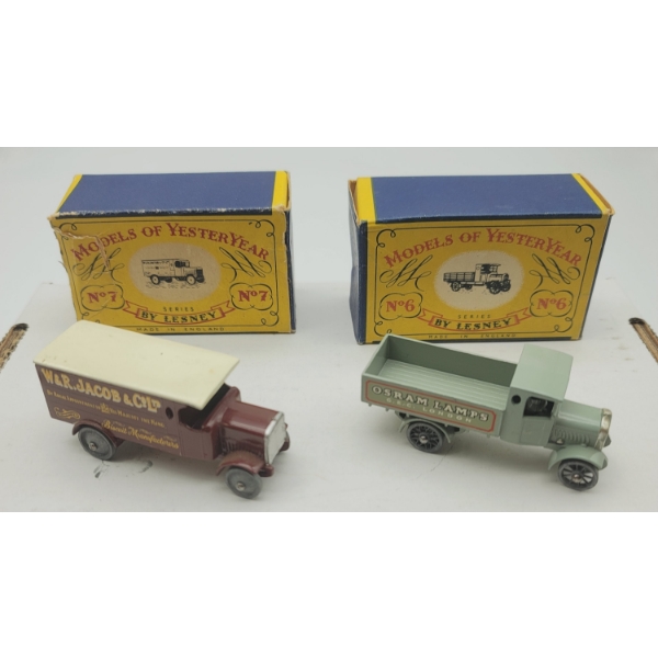 Early Lesney Models of Yesteryear no. 6 & no.7 with Original Boxes