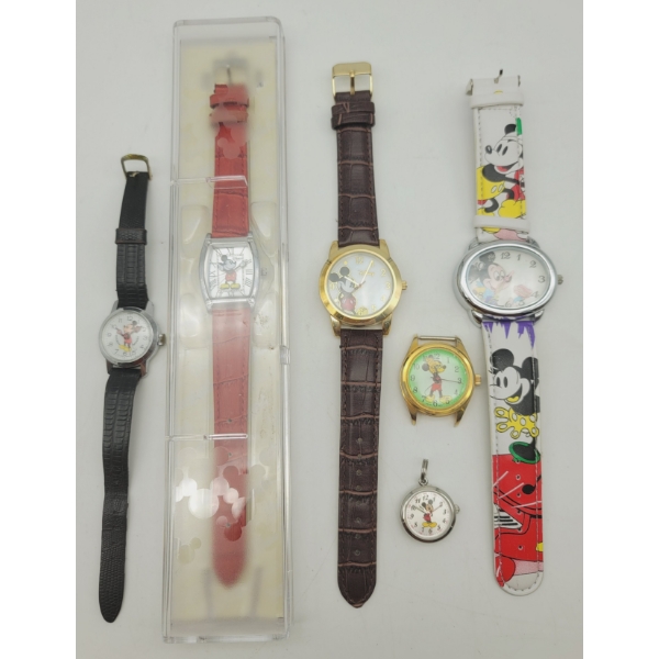 6 MICKEY MOUSE DISNEY WATCH'S 1 in ORIGINAL BOX