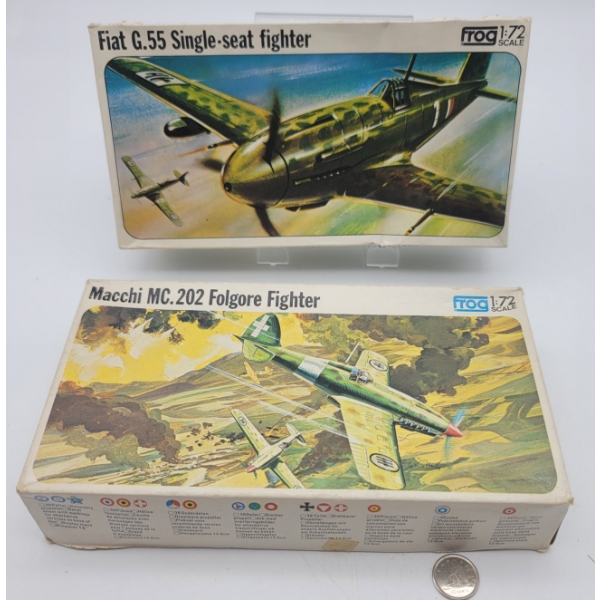 2 FROG Fiat G55 Fighter & Macchi MC 202 Folgore Fighther Model Kits 1/72 Scale 