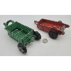 Image 2 : 2 Vintage Arcade Toys Cast Aluminum Rubber Wheels Farm Implements