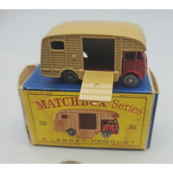 MATCHBOX LESNEY #35 HORSE BOX IN ORIGINAL BOX