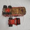 Image 8 : Vintage TONKA TOYS Pressed Steel Tractor and Livestock Trailer