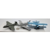 Image 1 : 3 Diecast Aircraft Bi-Plane & 2 Jets
