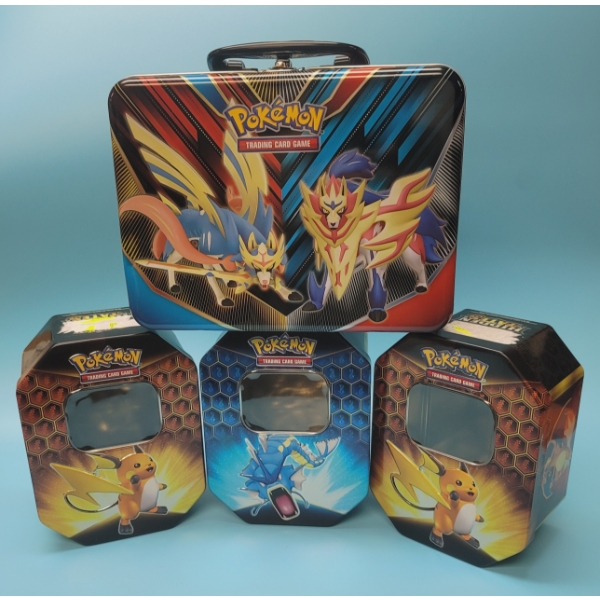 POKEMON TRADING CARD TINS & LUNCH BOX EMPTY