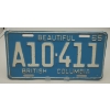 Image 1 :  SOLID BLUE BEAUTIFUL BRITISH COLUMBIA LICENSE PLATE