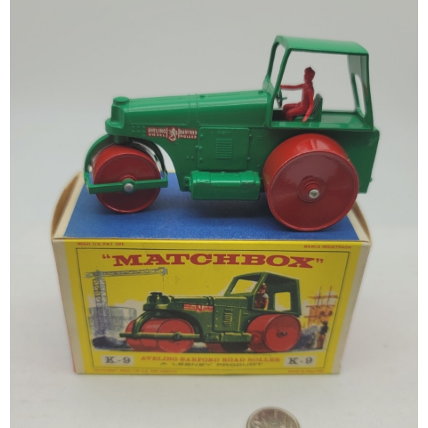 MATCHBOX LESNEY KING SIZE K9 AVELING BARFORD ROAD ROLLER IN ORIGINAL BOX