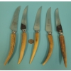 Image 1 : 5 Steak Knives with Bone Handles