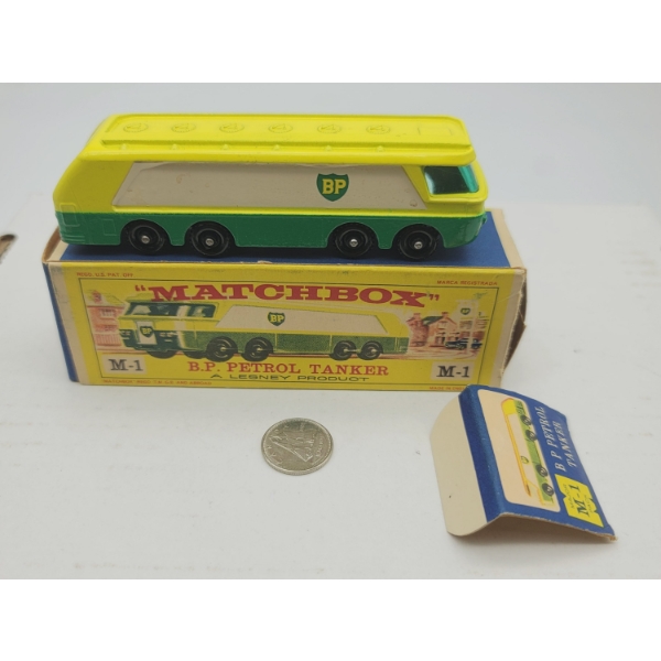 MATCHBOX LESNEY MAJOR PACK M1 BP PETROL TANKER IN ORIGINAL BOX